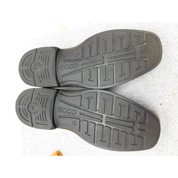 Ecco Dress Shoes Mens Size 10.5 Black Leather Slip On Comfort Oxford Work main image 6